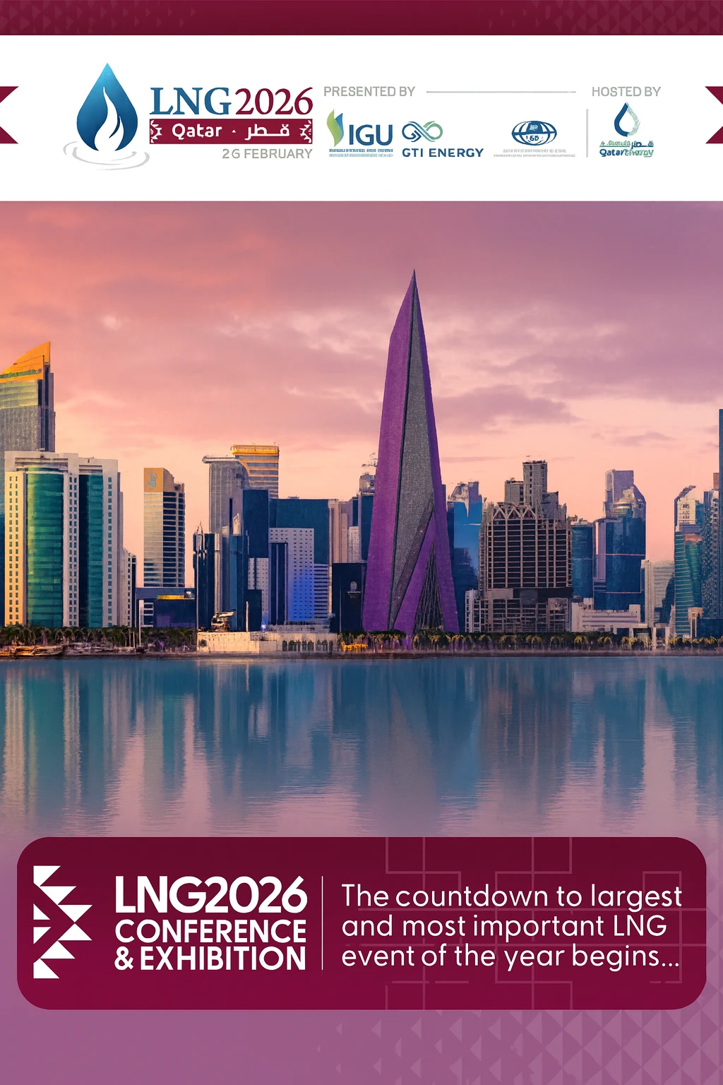 پوستر نمایشگاه و کنفرانس بین‌المللی گاز طبیعی مایع (LNG)
