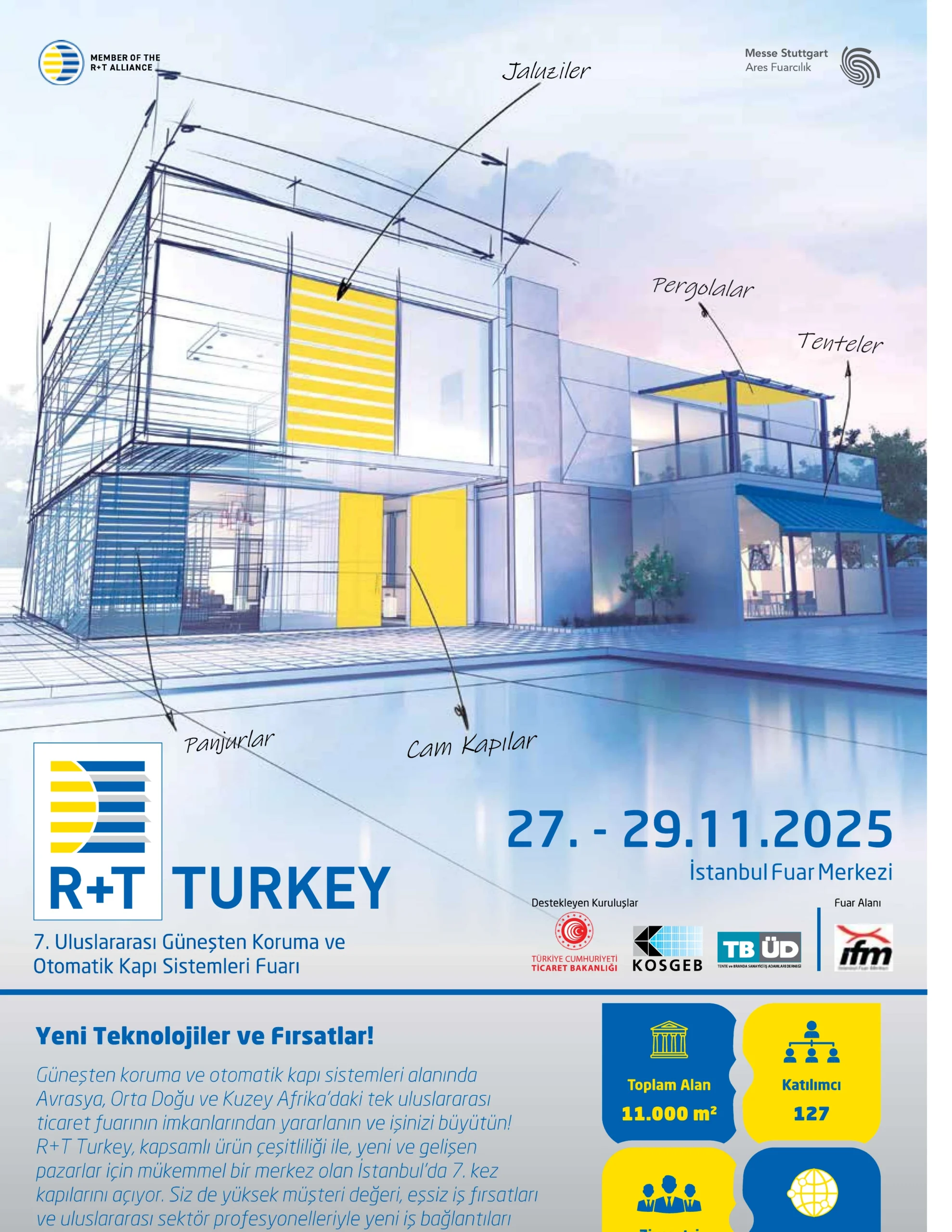 پوستر نمایشگاه کرکره، سایهبان و درهای رولینگ و گاراژ استانبول (R+T Turkey Istanbul)
